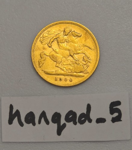 1900 gold half sovereign - sovereign, coin