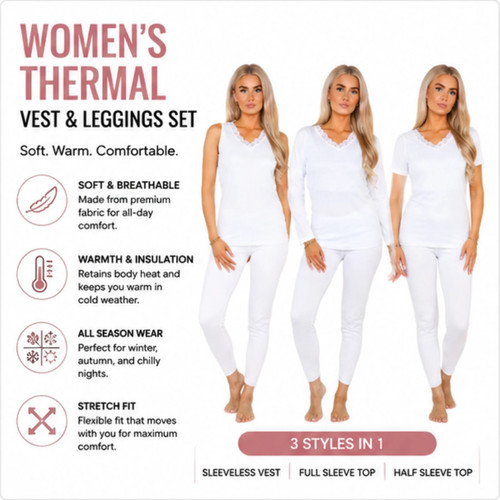 Ladies snowdrop thermal - snowdrop,
