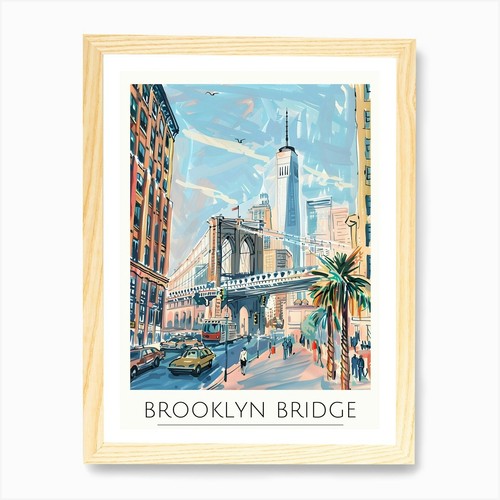 Brooklyn bridge art print - bridge,