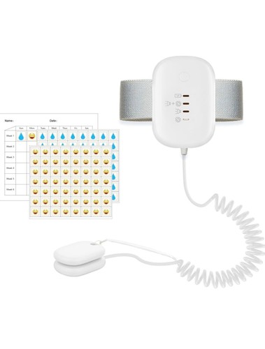 White bedwetting alarm set - white,