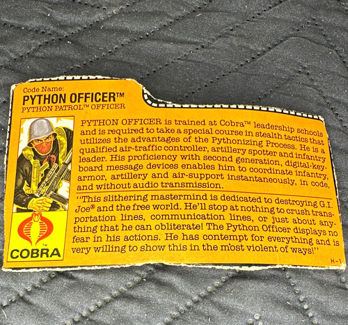 Joe cobra python - g.i., officer