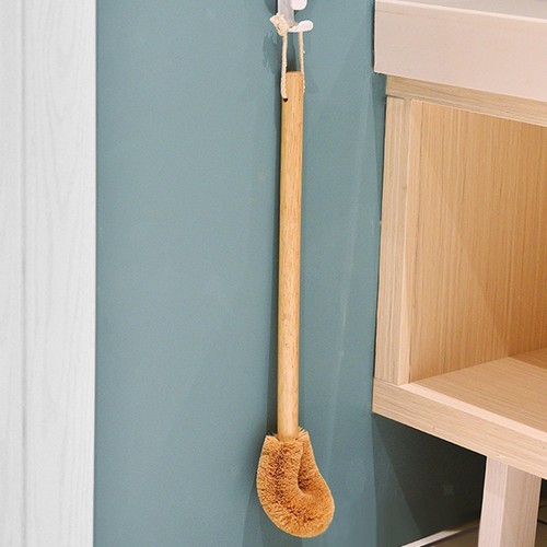 Curved bathroom brush with - bathroom,