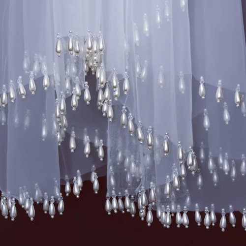 Waterdrop pearl crystal fringe - waterdrop,