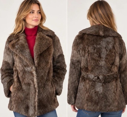 Real fur coat - coat, small