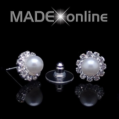 Diamond and pearl small - pearl, stud