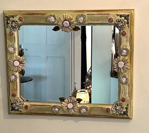 Vintage style floral mirror - style,