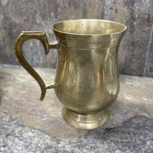 Vintage brass mug tankard - tankard,