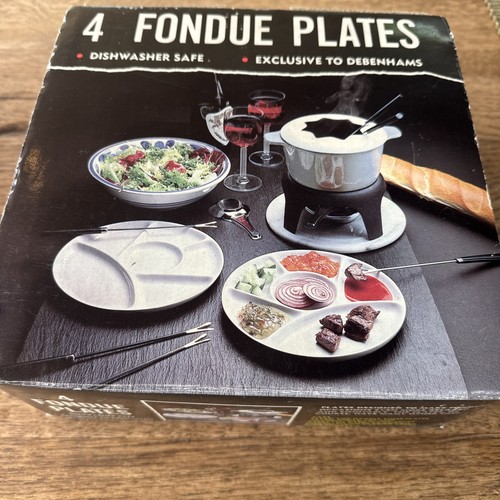 Fondue plates - plates, x4