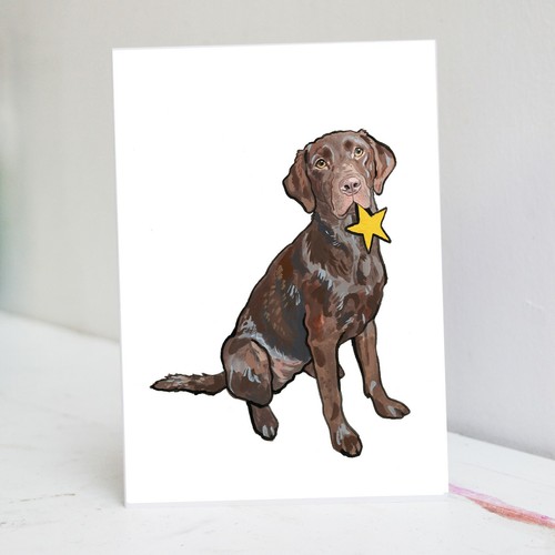 Chocolate labrador christmas - chocolate,