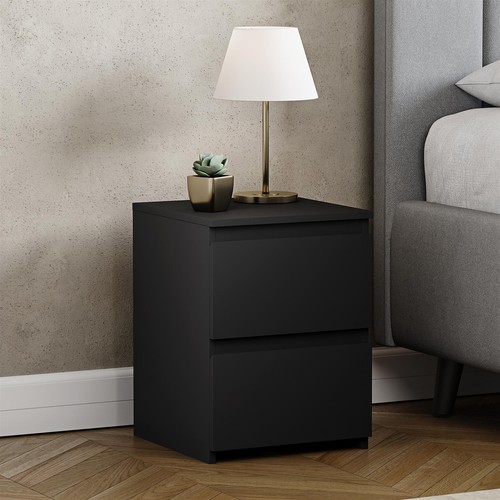 Modern black chest - black, drawers