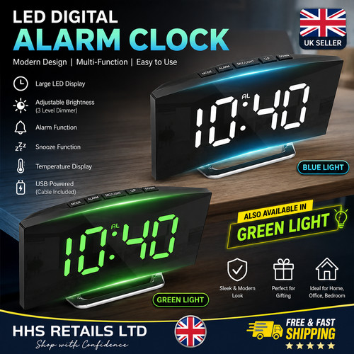 Led digital alarm clock usb - clock,