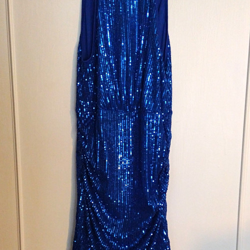 Shein blue sequin jumpsuit - shein,