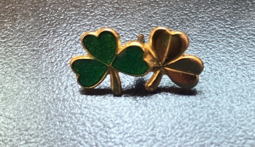 Irish double shamrock gold - double,