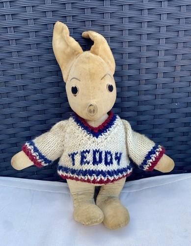 Vintage merrythought pig - vintage,