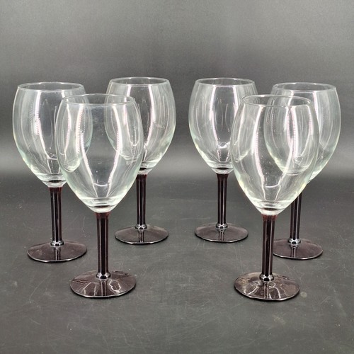 Vtg glasses drinking black - vtg,