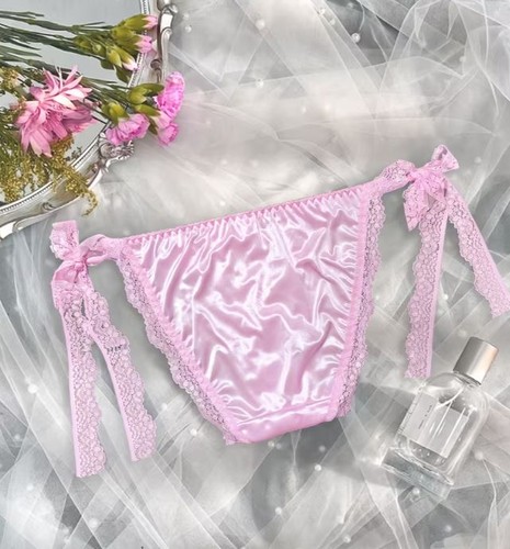Pink satin knickers - pink,