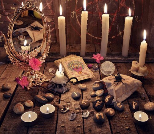 Black magic witchcraft ritual - black,