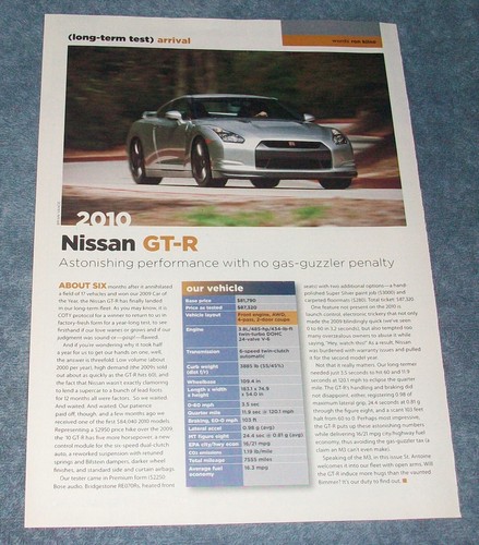 2010 nissan info article - gt-r,