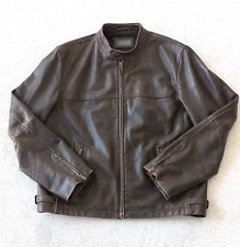 Gents Retro Leather Moto/Cafe Racer Style Jacket