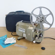 Vintage SEKONIC  Model 80P / 8MM Film Projector Japan In Leather Carry Case
