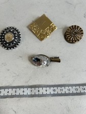 Vintage Costume Scarf Clasps (4) Very Pretty Please See Photos For Details