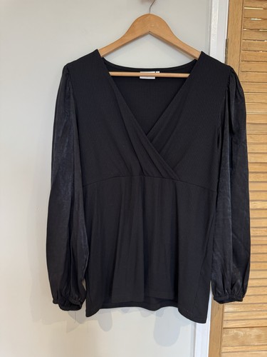 Mamalicious black ribbed - black,