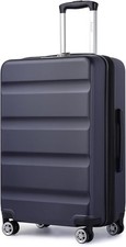 24" Medium Suitcase Expandable with TSA Lock and 4 Wheels -Auction- Navy