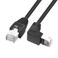 YACSEJAO Cat6 Ethernet Network Patch Cable - RJ45 Male to RJ45 Right Angle Male