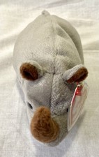 Rare Vintage 1996 TY Beanie Babies  SPIKE the Grey Rhino Very Good condition