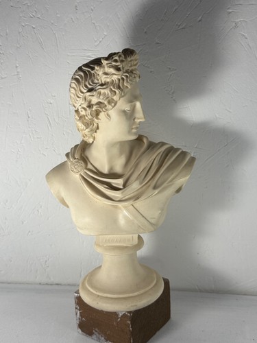 Vintage white resin bust of - resin,