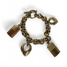 Boucheron Jaipur Bracelet perfume charm bracelet Gold Plated Chunky 18cm Vintage