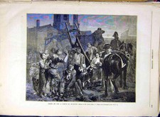Original Old Antique Print