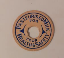 circa 1950's / 1960's Card Advertising Milk Bottle Top Cap - Pasteurised Milk (B