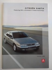 Citroen Xantia 2.0 3.0 V6 2.0 HDi 1.9TD LX SX Activa Exclusive Brochure Oct 1998