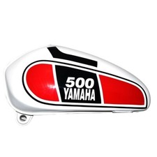 YAMAHA XT 500 TT 500 White Red Painted Steel Fuel Gas Petrol Tank 1977 Model
