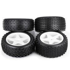 FLYXM 4Pcs Rubber Tire Plastic
