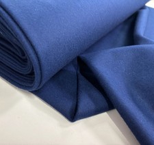 French Navy Wool Melton Fabric