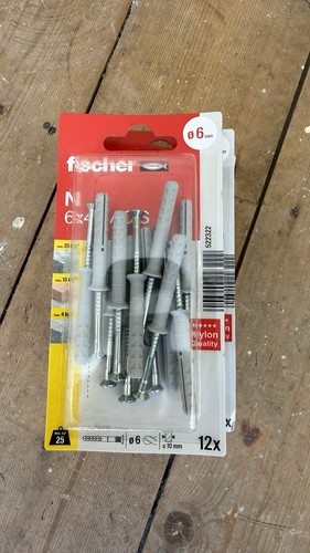 Fischer 6x40 10s fixings - n, 6x40/10s