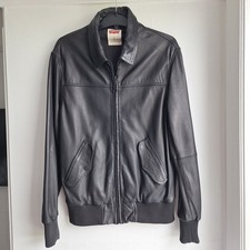Levis Black Leather Bomber