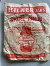 Vintage original Kilner jar rubber seals FOR DISPLAY ONLY