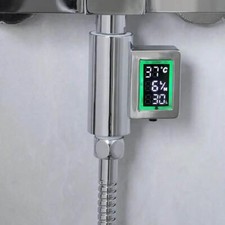 Best Shower Timer with Flow Meter Water & Energy Saving Waterproof Self Powered