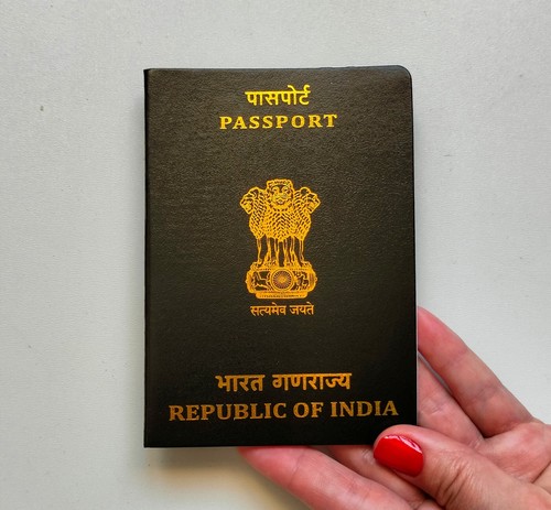 Indian passport notebook