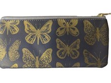 Butterfly pencil case Grey/Gold