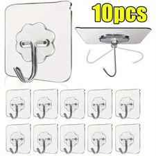 10x Self Adhesive Hooks Strong