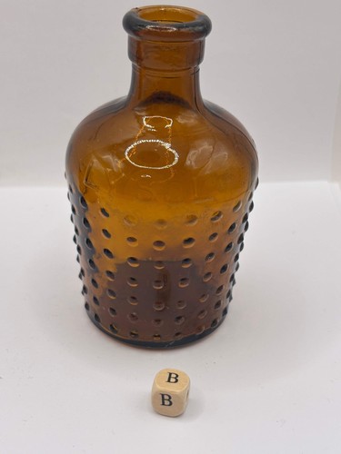 Old amber glass lysol bottle - old,