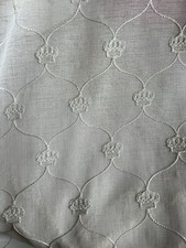 Juicy Couture Window Net Curtain Panel White 100% Polyester VGC W 1.33m x L 1.8m