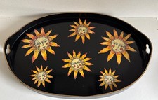 Oval Wooden Tray Black