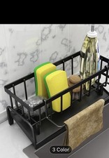 Kitchen Sink Caddy Basket Drain Rack Sponge Dishcloth Holder Storage Organizer