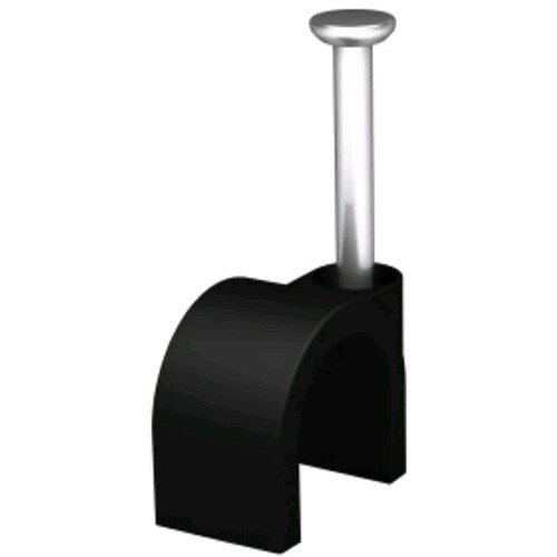 100 round cable clips - round,