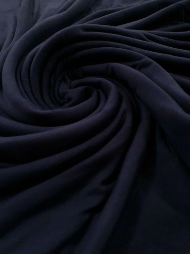 Plain black viscose elastane - black,